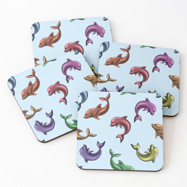 Item preview, Rainbow Minimalist Bottlenose Dolphins designed and sold by InkLayer.