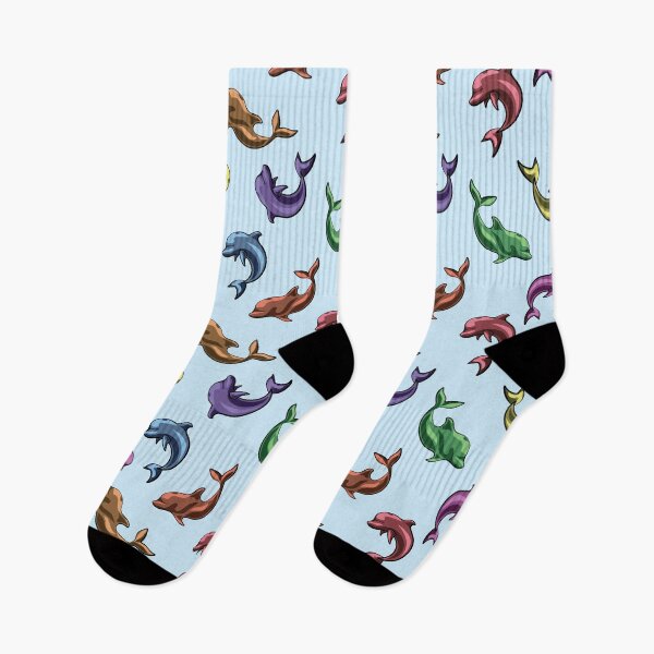 Item preview, Rainbow Minimalist Bottlenose Dolphins designed and sold by InkLayer.