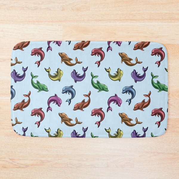 Item preview, Rainbow Minimalist Bottlenose Dolphins designed and sold by InkLayer.