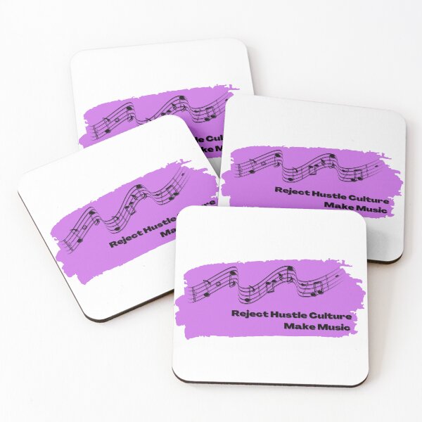 Item preview, Reject Hustle Culture - Make Music (Orchid) designed and sold by T-WoodCreations.