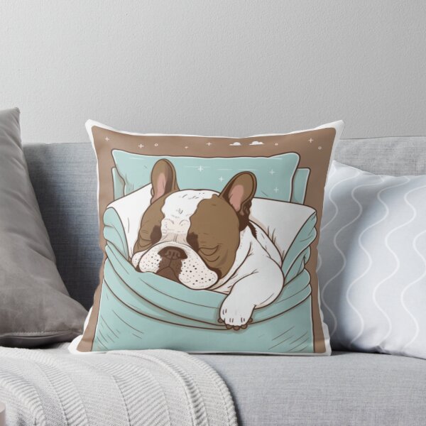 Item preview, Frenchie sleeping in bed French bulldog  designed and sold by PetsEnough.