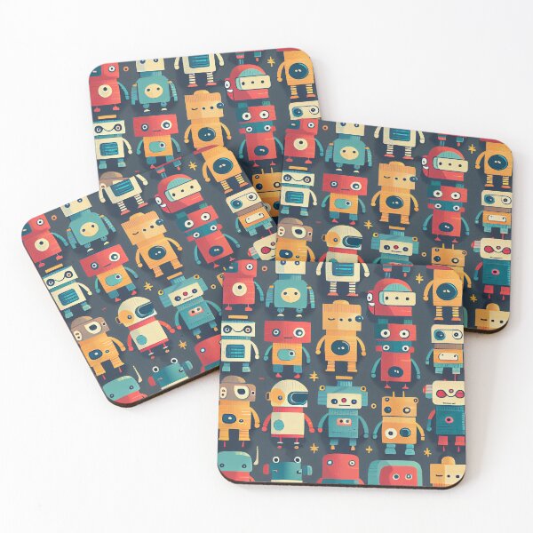 Item preview, Cute Robots Pattern designed and sold by CutePatternsRB.