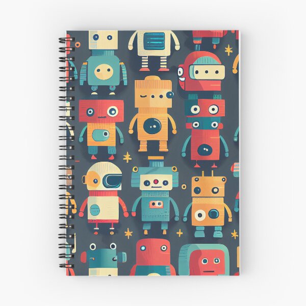 Aperçu de l'œuvre Cute Robots Pattern créée et vendue par CutePatternsRB.