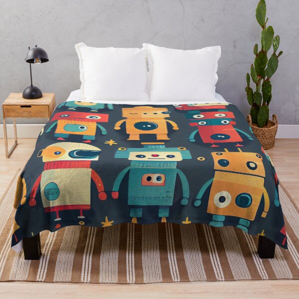 Item preview, Cute Robots Pattern designed and sold by CutePatternsRB.
