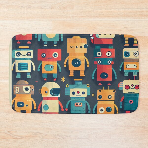 Item preview, Cute Robots Pattern designed and sold by CutePatternsRB.