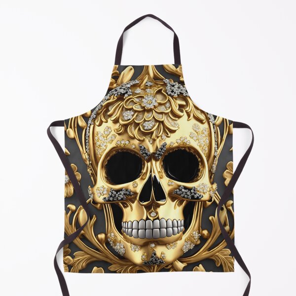 Item preview, Skull Baroque 3D Jewelry Rococo Gold Bling Floral designed and sold by Anticulture.