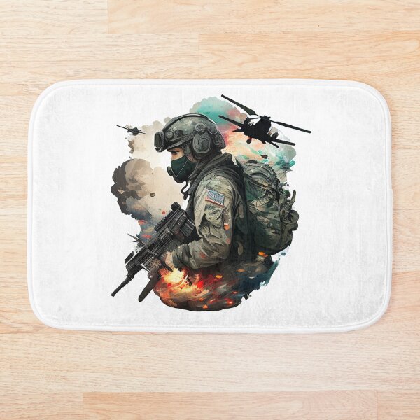 Aperçu de l'œuvre Soldat au combat créée et vendue par CombatCreatives.