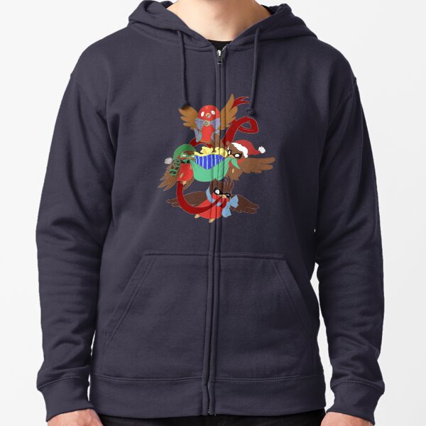 Go!Robins! - Santa's Little Helpers Zipped Hoodie