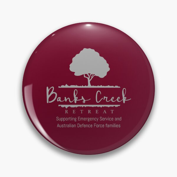 Item preview, Banks Creek Retreat LOGO ONLY - All GREY (Maroon Background) designed and sold by Grant Neilson.
