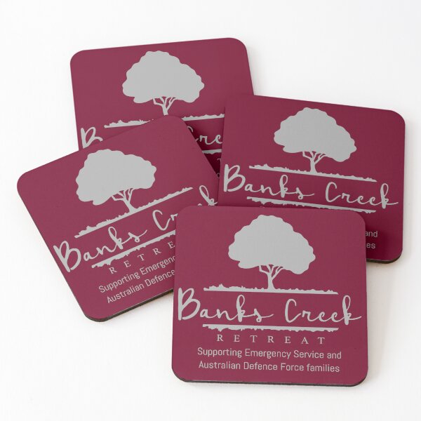 Item preview, Banks Creek Retreat LOGO ONLY - All GREY (Maroon Background) designed and sold by Grant Neilson.