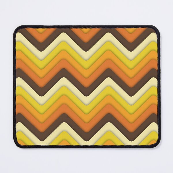 Item preview, Retro 1970's Aesthetic ZigZag Wave Pattern, Yellow, Brown, and Orange designed and sold by MadfishDesigns.