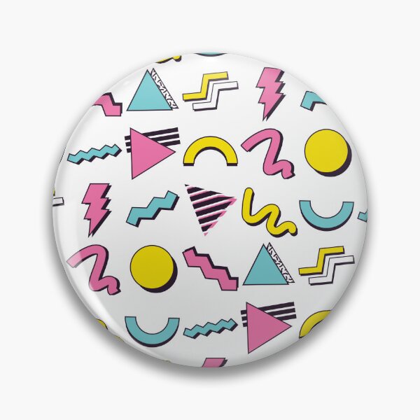 Item preview, Nostalgic 90s Colorful Abstract Geometric Pattern Retro Vintage Style 1990s designed and sold by TheButtonCrew.