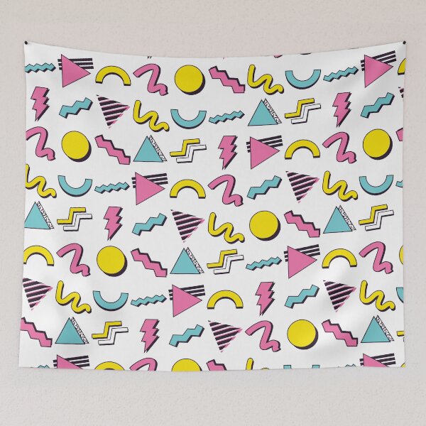 Item preview, Nostalgic 90s Colorful Abstract Geometric Pattern Retro Vintage Style 1990s designed and sold by TheButtonCrew.