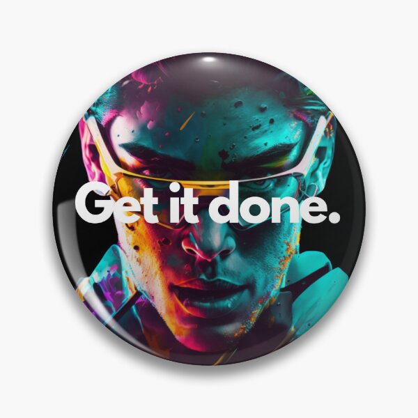 Item preview, Get it done Triathlon White on Black Motivating, inspiring, determined,aquamarine colors, Memphis, film noir lighting, Ultra realistic designed and sold by Triathlongram.