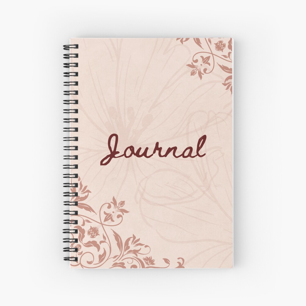 FLORAL DIARY WITH GOLD BINDER RINGS