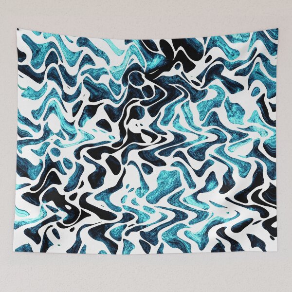 Item preview, Blue fluid shapes background designed and sold by flamendes.
