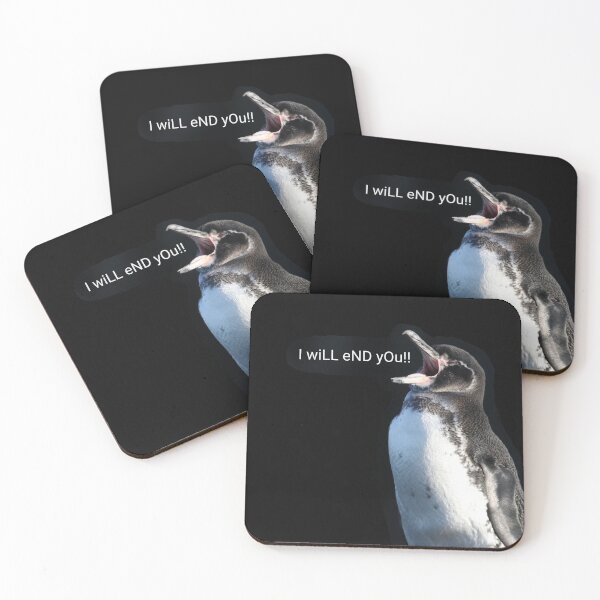 Item preview, (black background) Galapagos Penguin I will end you  designed and sold by SBPenguins.
