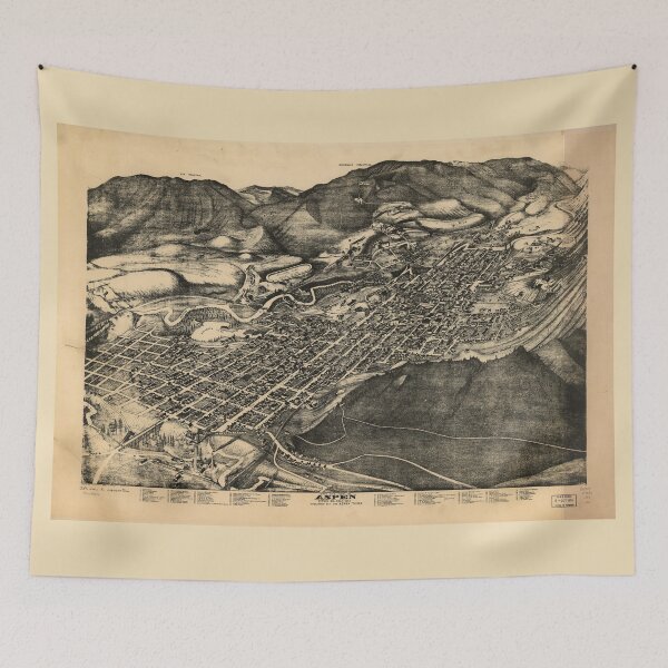 Item preview, Bird's Eye View of Aspen, Colorado (1893) designed and sold by allhistory.