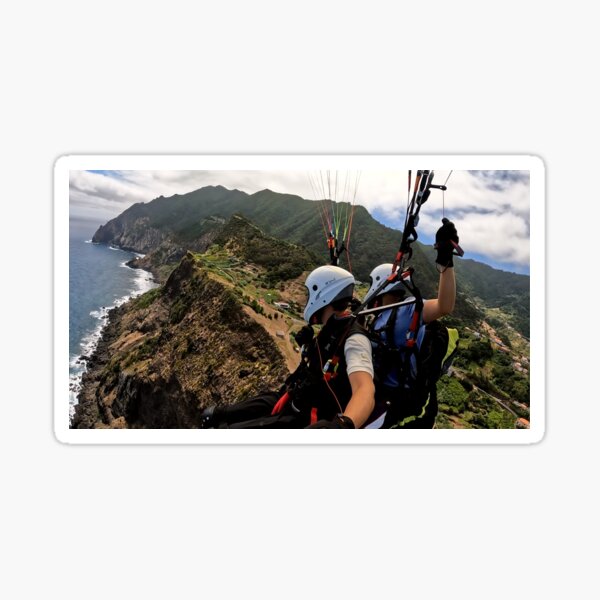 Paragliding flight in the North of Madeira Island Sticker