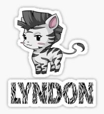 Zebra Lyndon Sticker