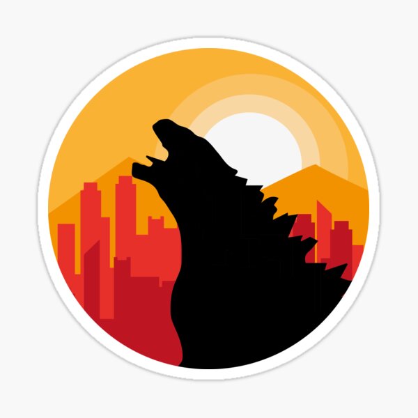 conception de godzilla 1 Sticker