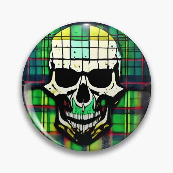 Item preview, Skull Plaid Grunge Tie Dye Bleach Acid Wash Graphic designed and sold by Anticulture.