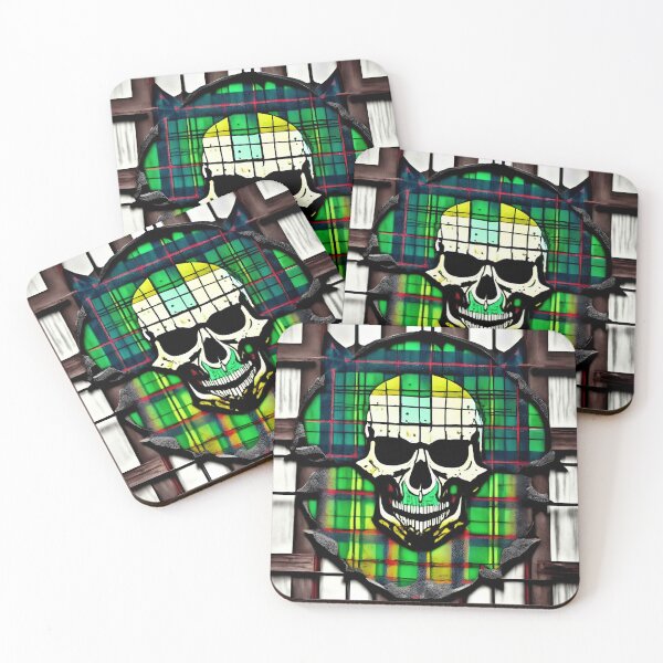 Item preview, Skull Plaid Grunge Tie Dye Bleach Acid Wash Graphic designed and sold by Anticulture.