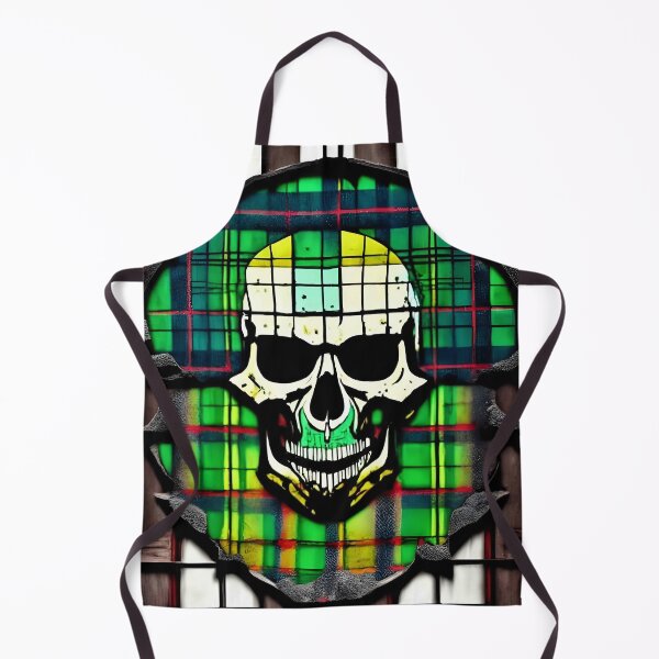 Item preview, Skull Plaid Grunge Tie Dye Bleach Acid Wash Graphic designed and sold by Anticulture.