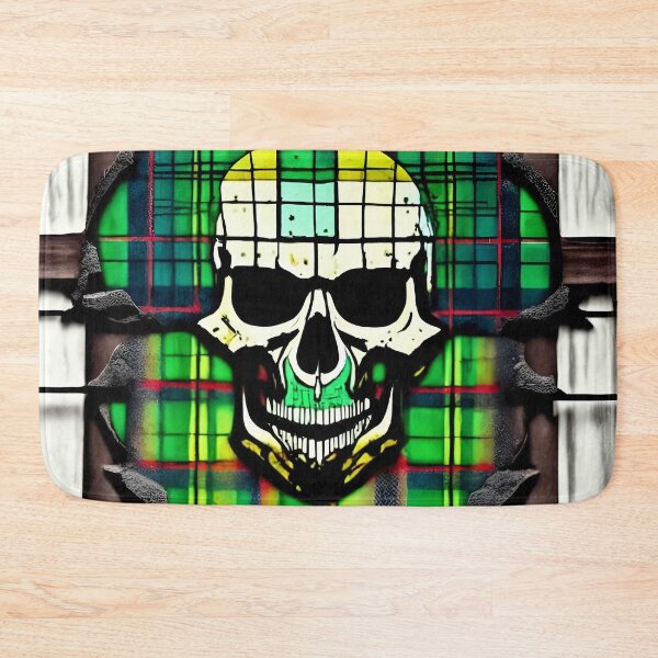 Item preview, Skull Plaid Grunge Tie Dye Bleach Acid Wash Gráfico designed and sold by Anticulture.