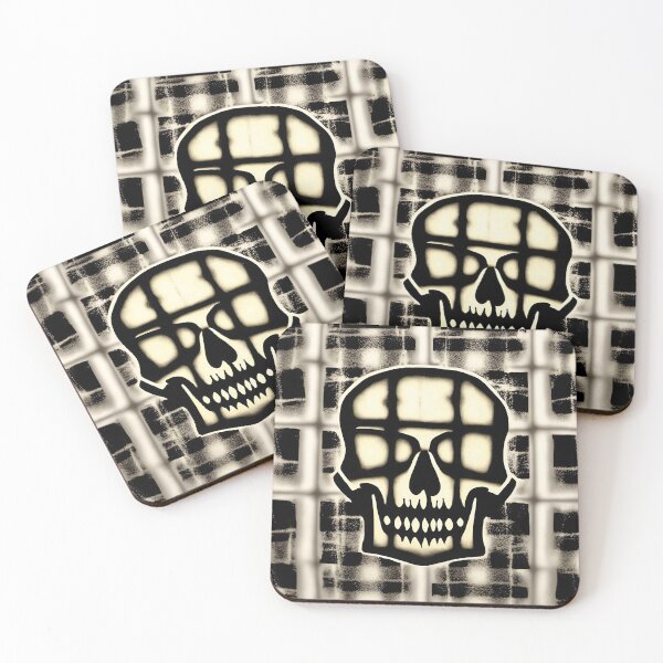 Item preview, Skull Plaid Grunge Bleach Acid Wash Graphic Skate Punk designed and sold by Anticulture.