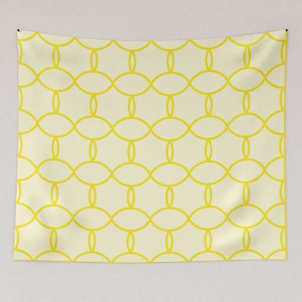 Item preview, Diseño geométrico amarillo brillante sobre fondo amarillo bebé designed and sold by burbankdesigns.