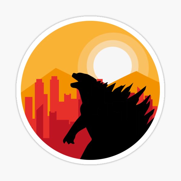 godzilla design 1 Sticker by Miguel Fuentes