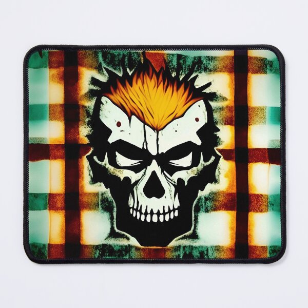 Item preview, Skull Plaid Grunge Bleach Acid Wash Graphic Skate Punk designed and sold by Anticulture.