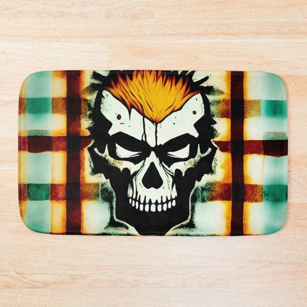 Item preview, Skull Plaid Grunge Bleach Acid Wash Gráfico Skate Punk designed and sold by Anticulture.