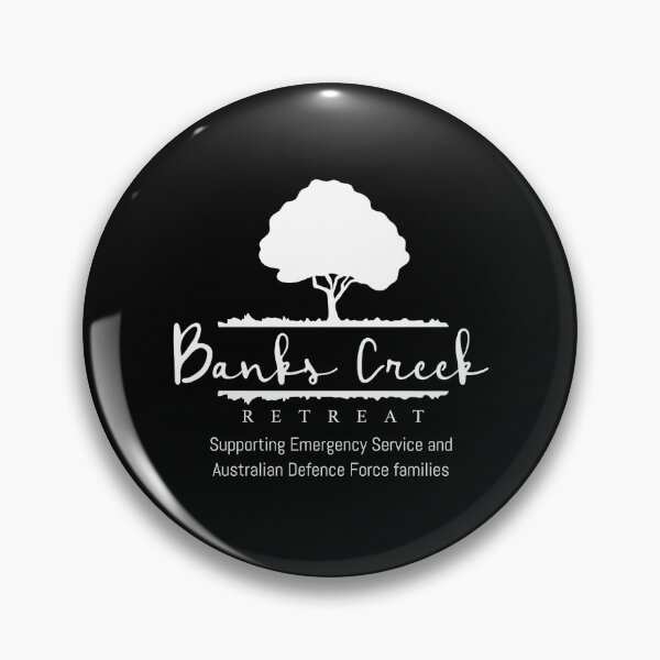 Item preview, Banks Creek Retreat LOGO ONLY - All WHITE (Black background) designed and sold by Grant Neilson.