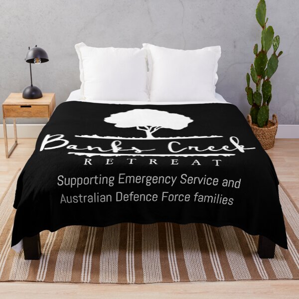 Item preview, Banks Creek Retreat LOGO ONLY - All WHITE (Black background) designed and sold by Grant Neilson.