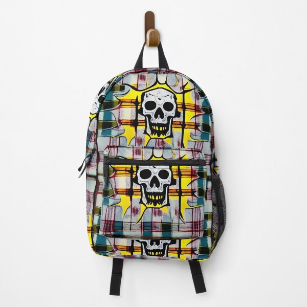 Item preview, Skull Plaid Grunge Bleach Acid Wash Graphic Skate Punk designed and sold by Anticulture.