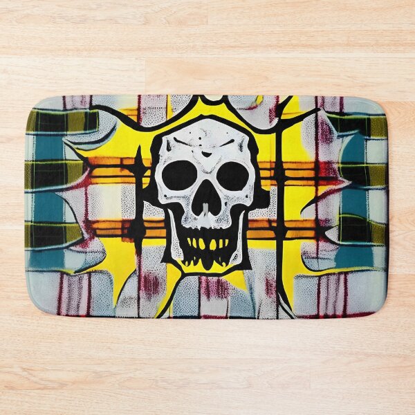 Item preview, Skull Plaid Grunge Bleach Acid Wash Gráfico Skate Punk designed and sold by Anticulture.