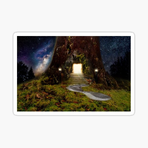 Mystical portal to a world of possibilities, where all your dreams come true Sticker