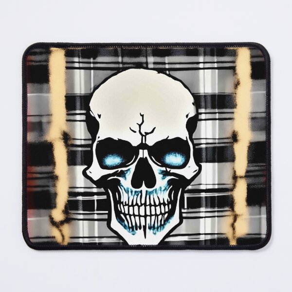 Item preview, Skull Plaid Grunge Bleach Acid Wash Graphic Skate Punk designed and sold by Anticulture.