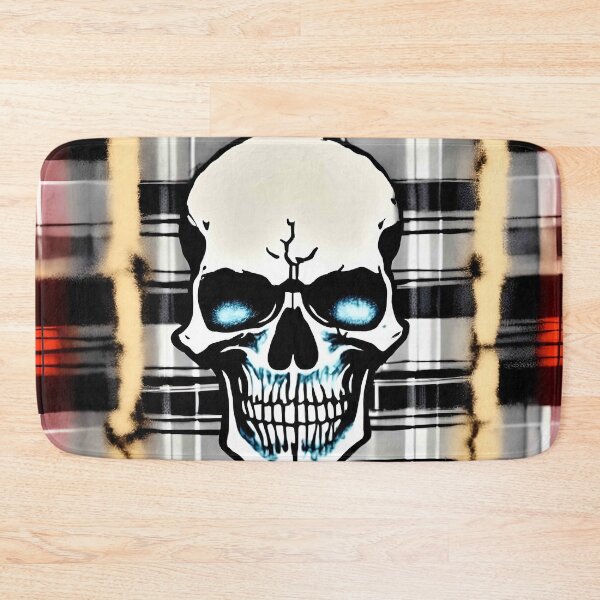 Item preview, Skull Plaid Grunge Bleach Acid Wash Gráfico Skate Punk designed and sold by Anticulture.