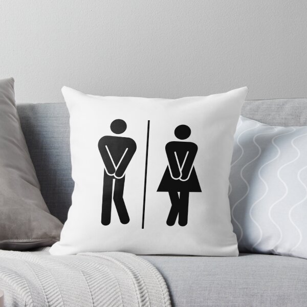 Item preview, Funny Bathroom Restroom Sign Man Woman Pee Hold designed and sold by GSquaredDesigns.