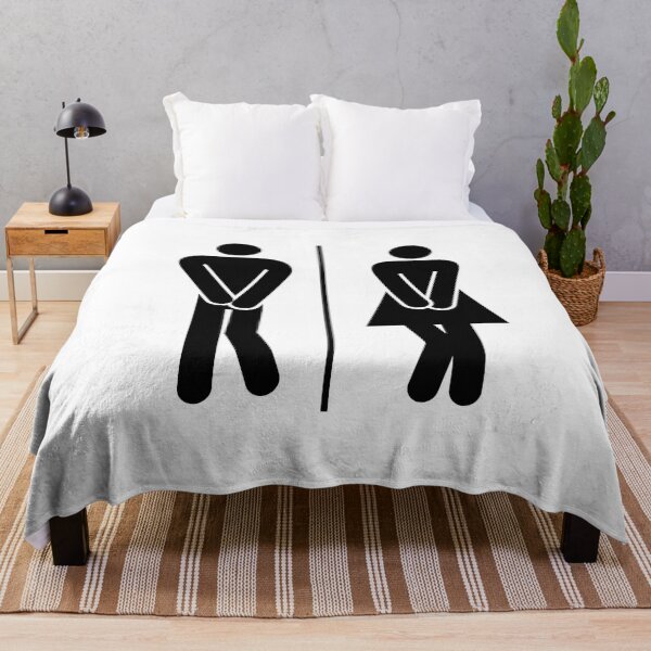 Item preview, Funny Bathroom Restroom Sign Man Woman Pee Hold designed and sold by GSquaredDesigns.