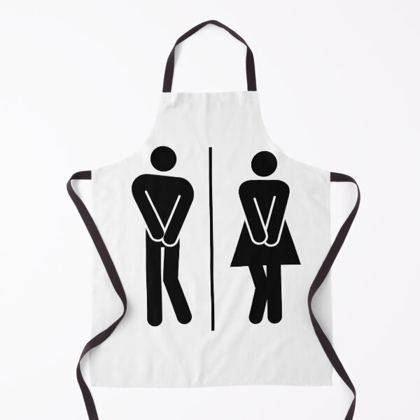 Item preview, Funny Bathroom Restroom Sign Man Woman Pee Hold designed and sold by GSquaredDesigns.