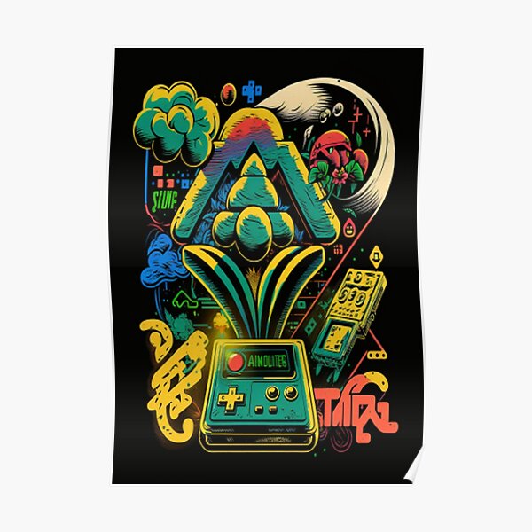 Leuchtende Symbole des Nirvana Poster
