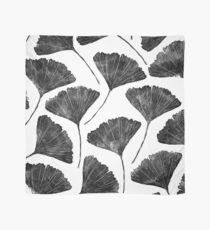 Ginkgo biloba, Lino cut nature inspired leaf pattern Scarf