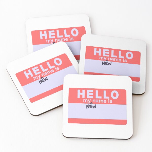 Item preview, Hello New Name Tag Trans Pronoun Identifier LGBTQIA designed and sold by GSquaredDesigns.
