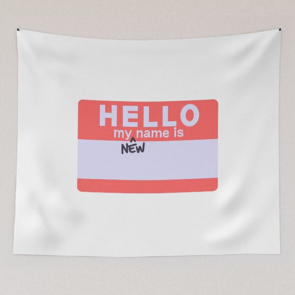 Item preview, Hello New Name Tag Trans Pronoun Identifier LGBTQIA designed and sold by GSquaredDesigns.