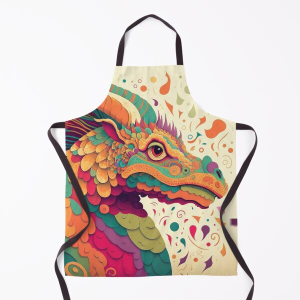 Item preview, A colorful drawing of a dragon's head designed and sold by Warehouse46.