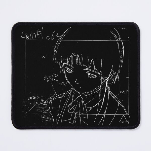 Artikelvorschau, Lain Iwakura Sketch 002 - Weiß auf Schwarz entworfen und verkauft von R-A Designs.